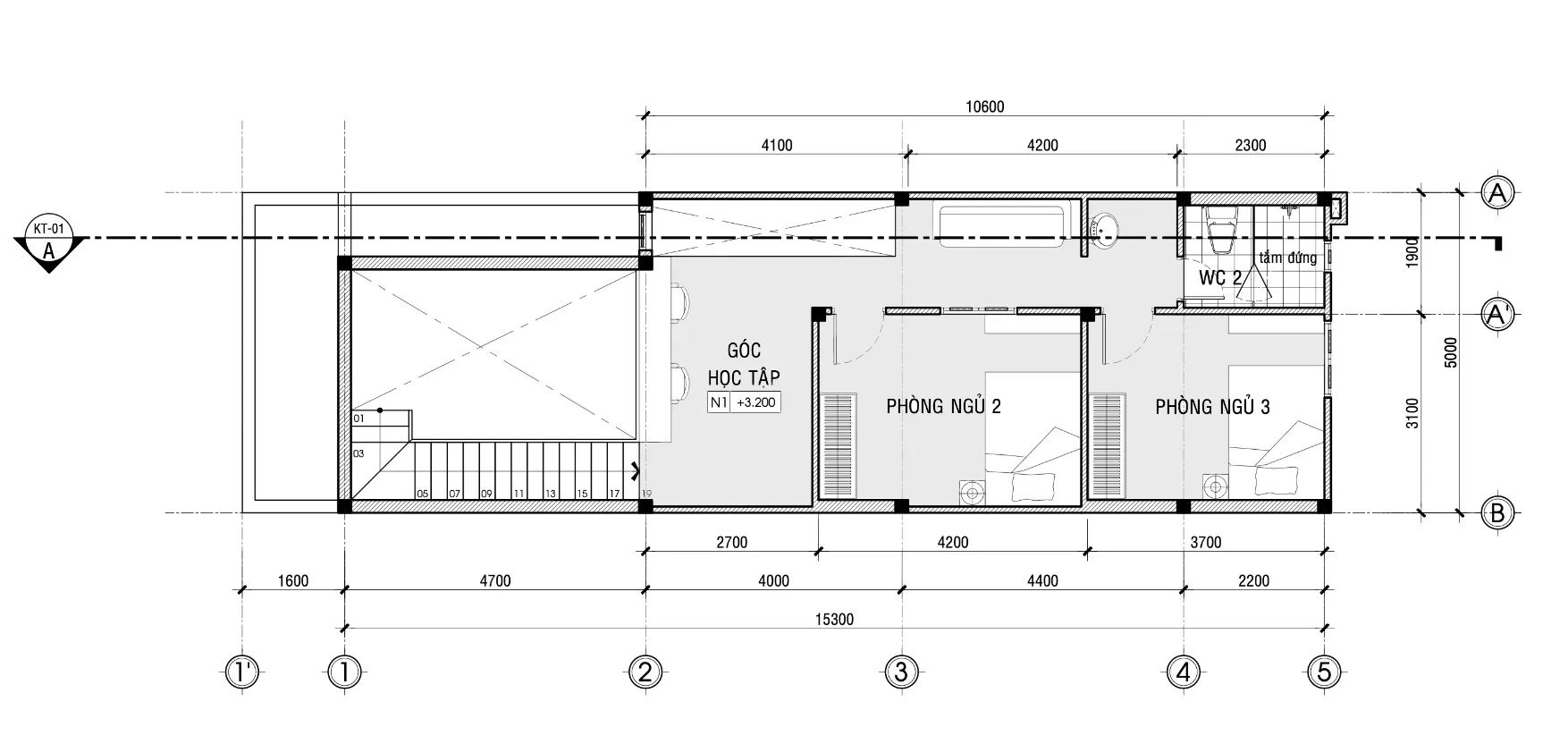 Narrow house option one floor two
