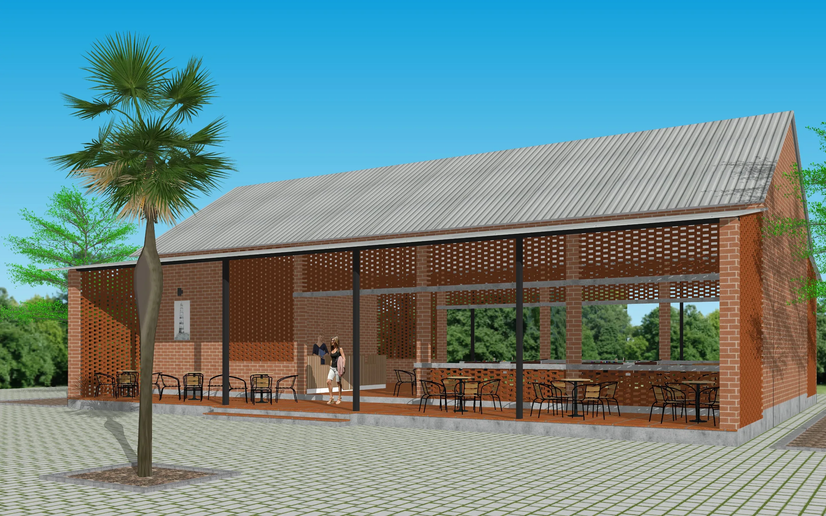 Recreation building interior